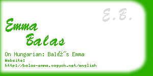 emma balas business card